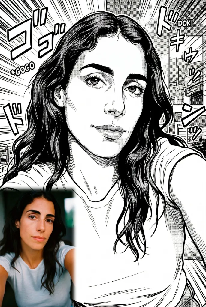 Caricatura estilo Manga