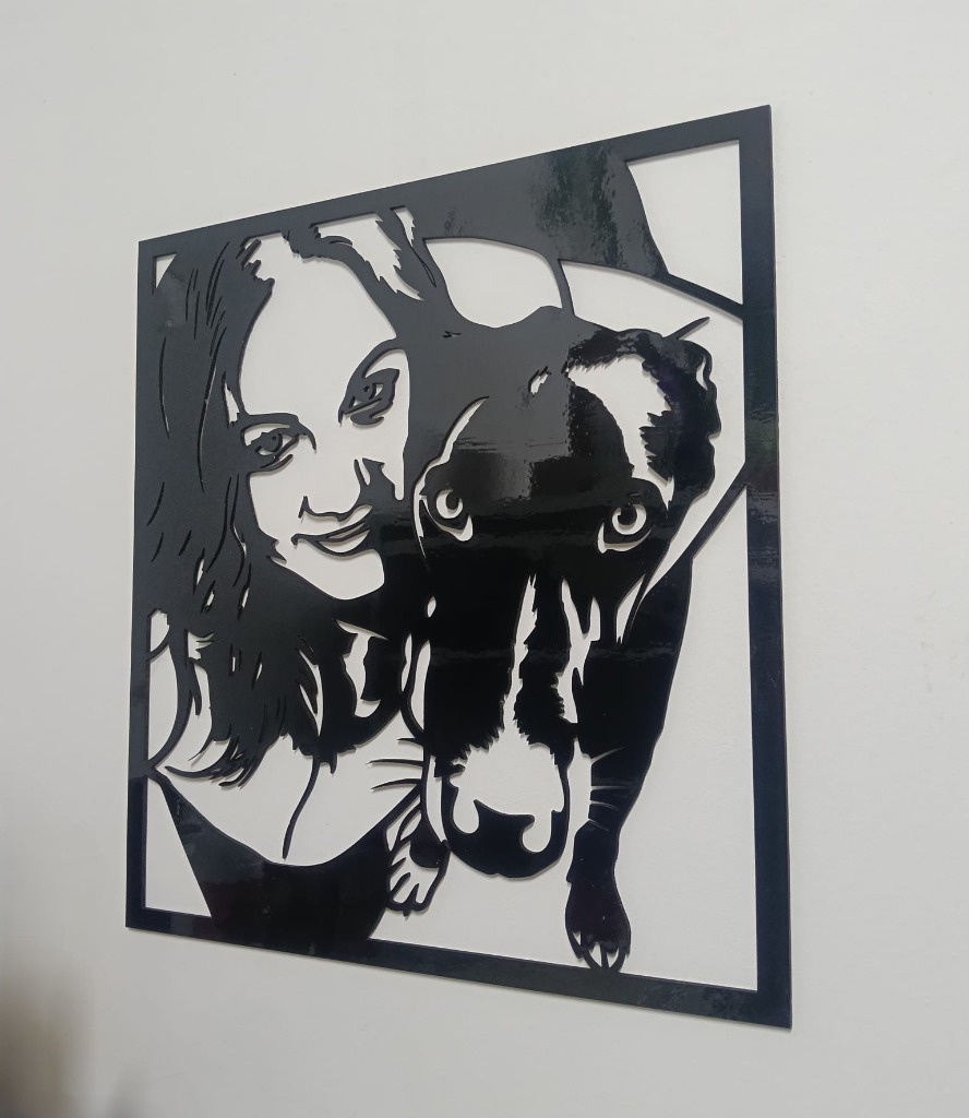 Cuadro monocapa vinilo negro piano personalizado