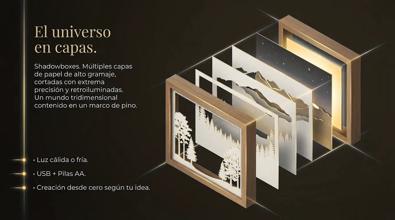 Diagrama de Shadowbox - El universo en capas